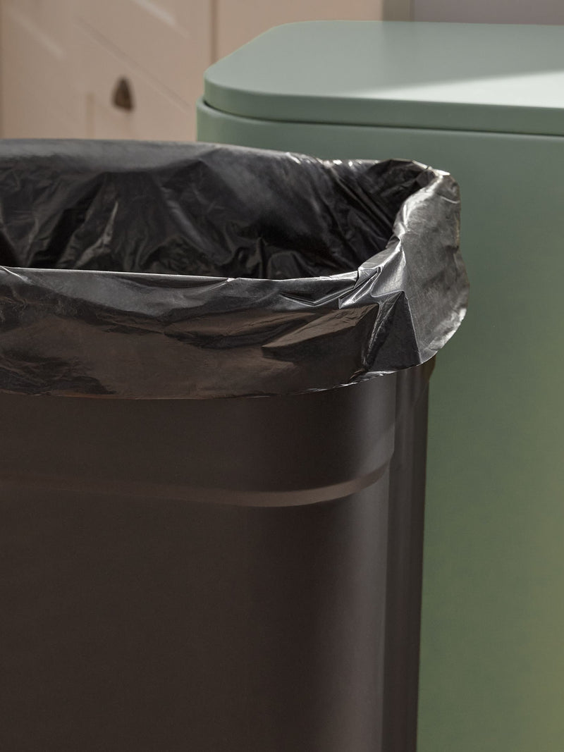 Sage green 50L soft close pedal bin, imported from the UK