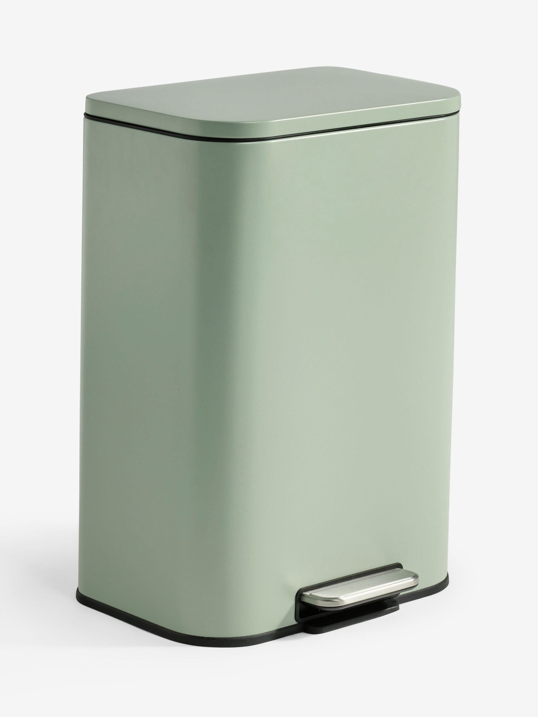 Sage green 50L soft close pedal bin, imported from the UK