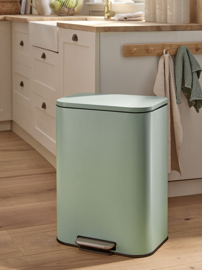 Sage Green 50L Soft Close Pedal Bin