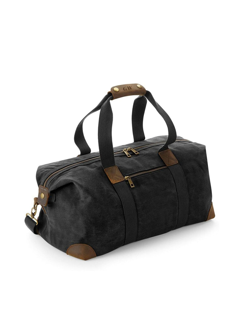 Koko Blossom personalised waxed canvas holdall, imported from the UK
