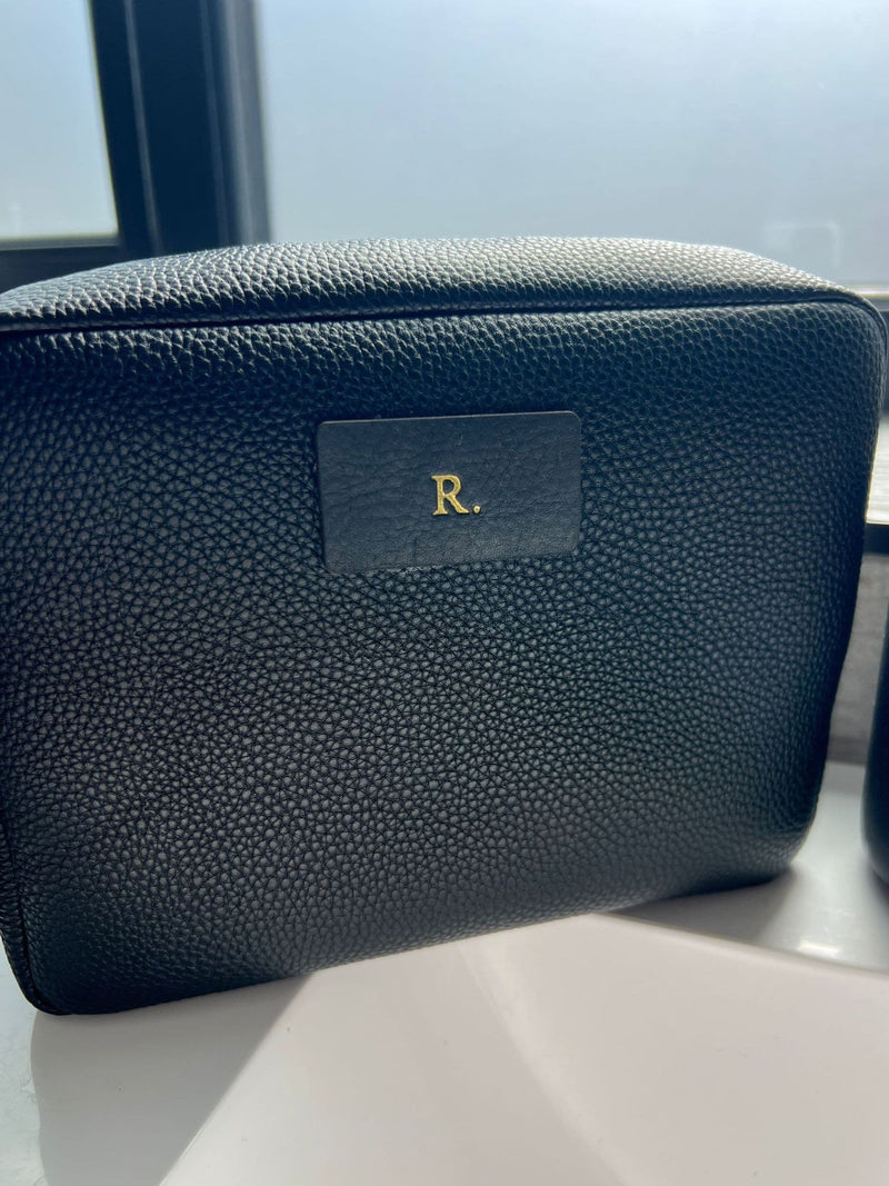 Koko Blossom personalised leather wash bag, UK version