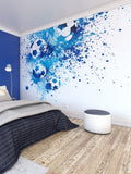 Origin Murals wall mural pink girls football 3.5x2.8M - British product
