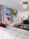 Origin Murals Multi Football Splash wall mural 3.5m x 2.8m, UK version