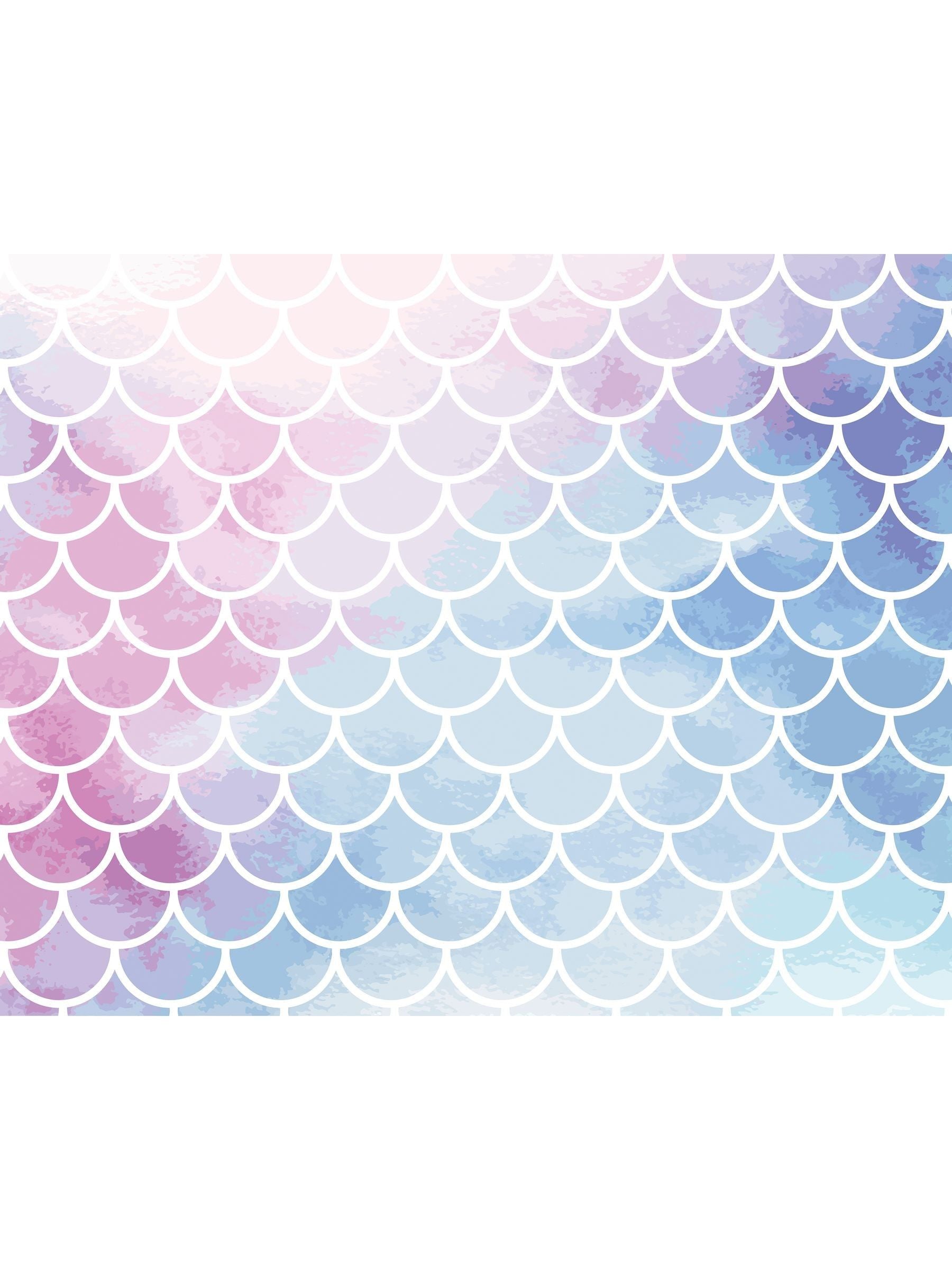 Origin Murals pastel watercolour mermaid scales wall mural, UK version
