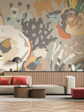 Origin Murals Grey Abstract Floral 3.5M x 2.8M Wall Mural
