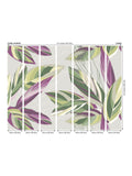 Origin Murals wall mural grey botanical calathea leaves 3.5M x 2.8M, UK version