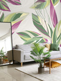 Origin Murals wall mural grey botanical calathea leaves 3.5M x 2.8M, UK version