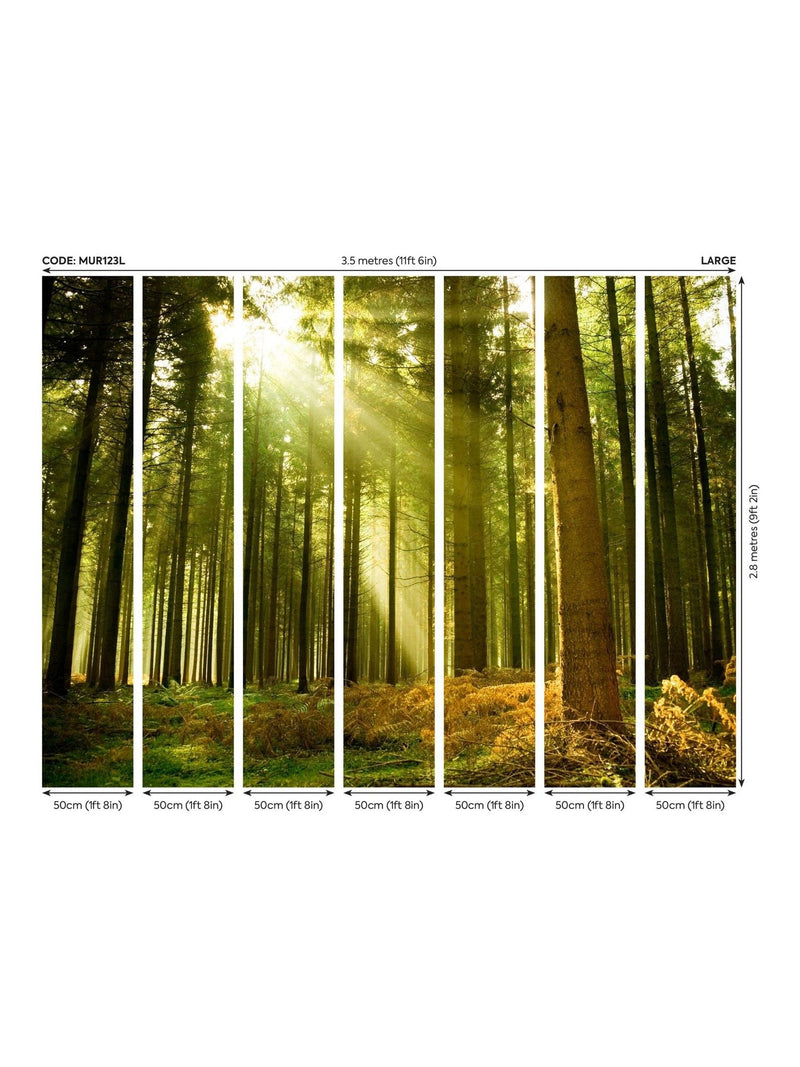 Origin Murals Evergreen Spruce wall mural 3.5M x 2.8M (British brand)