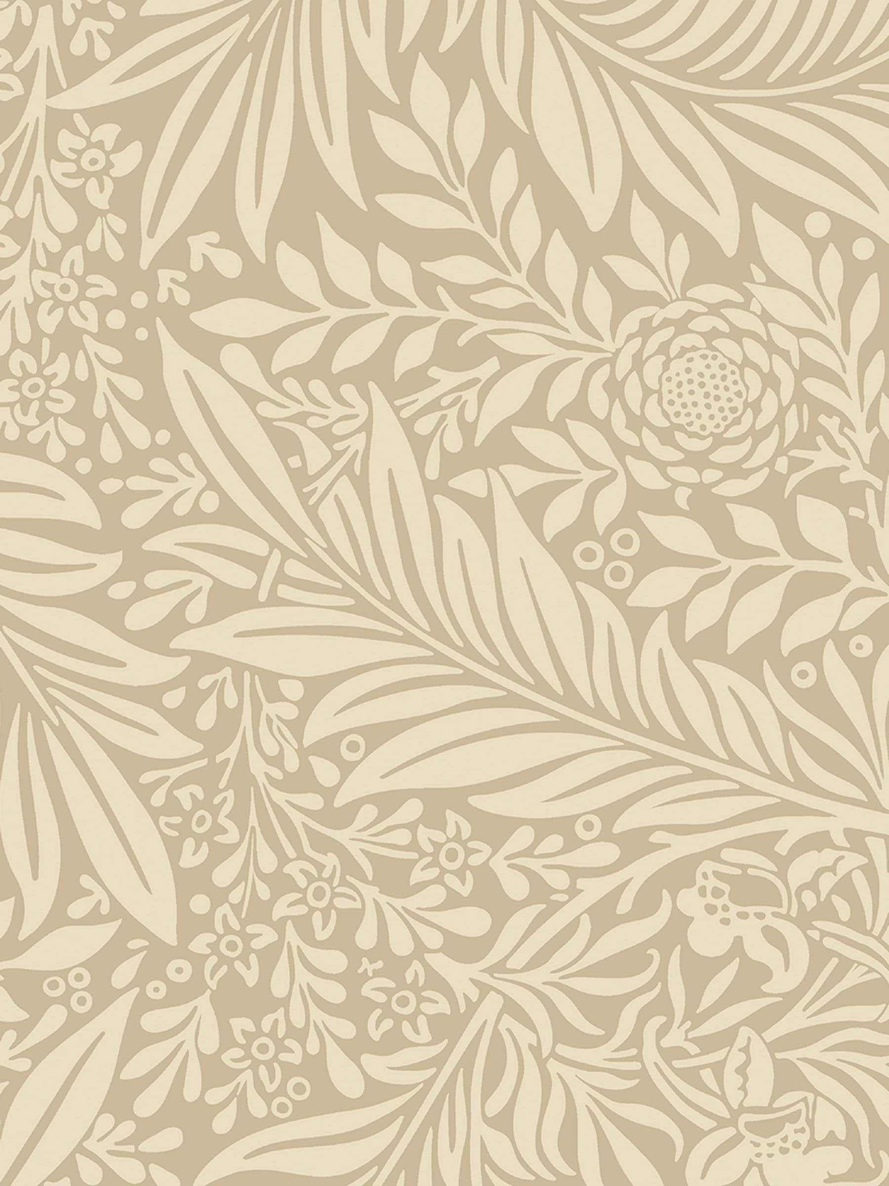 Hoopla Walls Straw Ditsy Leaf Stripe A4 Wallpaper Sample