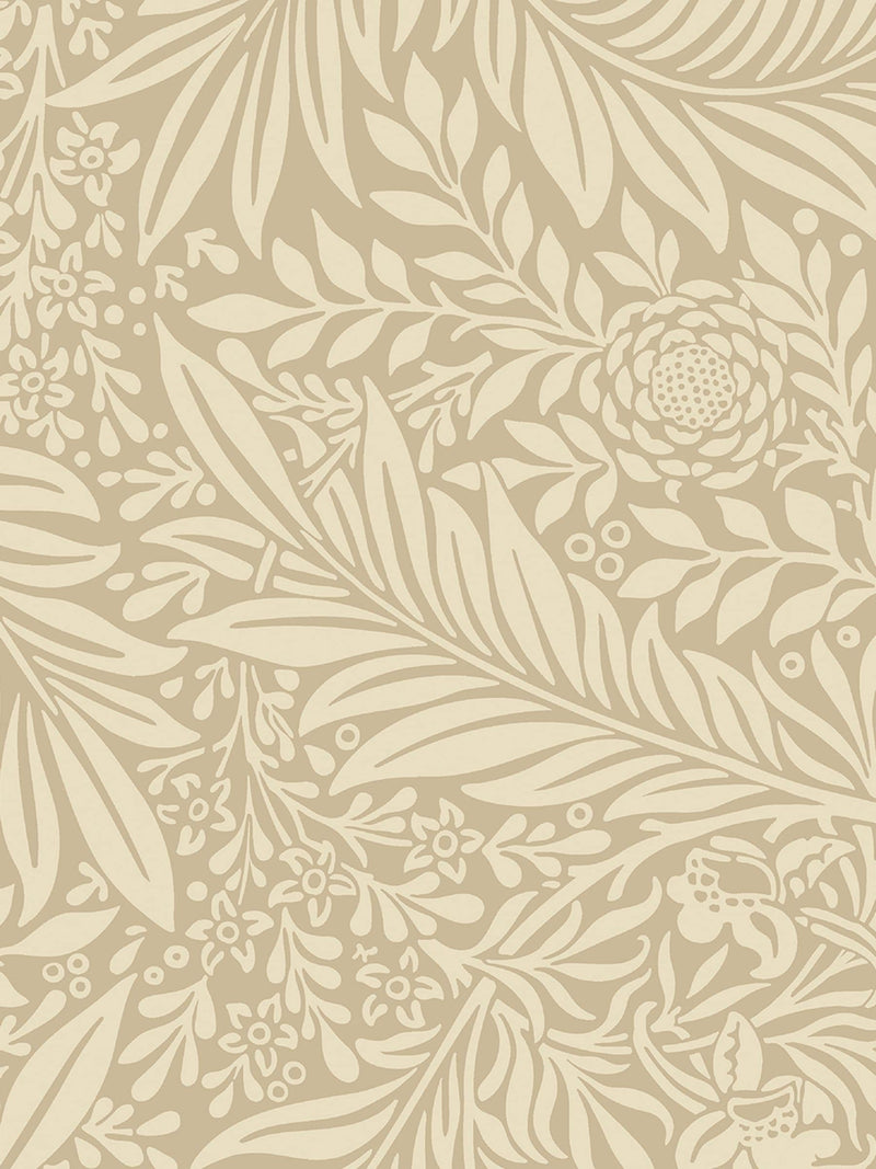 Hoopla Walls Straw Ditsy Leaf Stripe A4 Wallpaper Sample