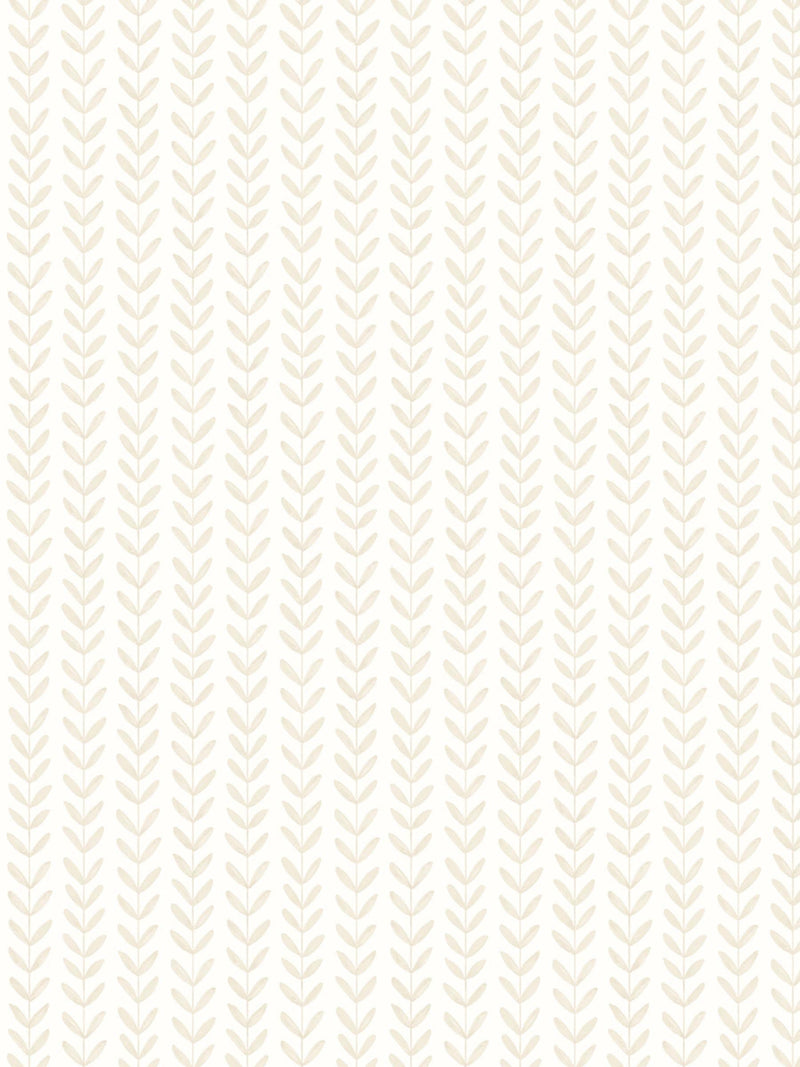 Hoopla Walls Linen Ditsy Leaf Stripe A4 Wallpaper Sample