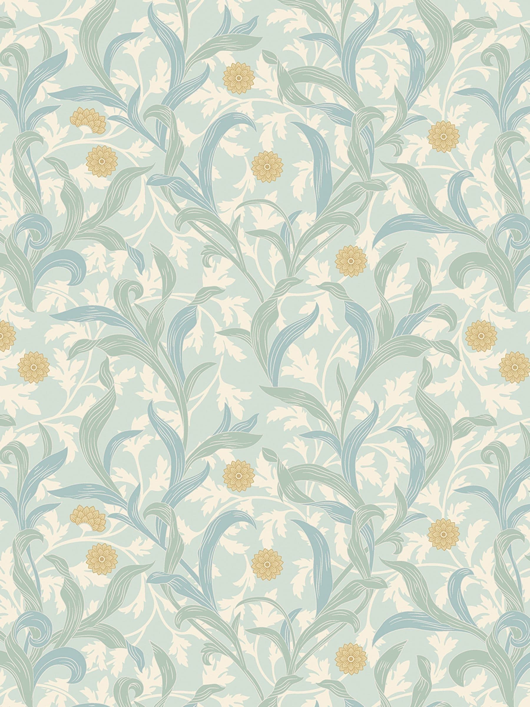Hoopla Walls Stone Floral Print Trail A4 Wallpaper Sample