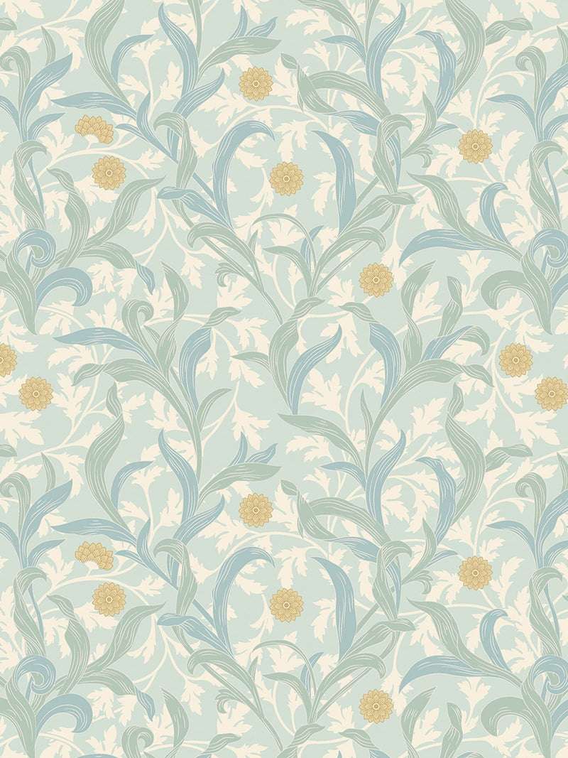 Hoopla Walls Stone Floral Print Trail A4 Wallpaper Sample