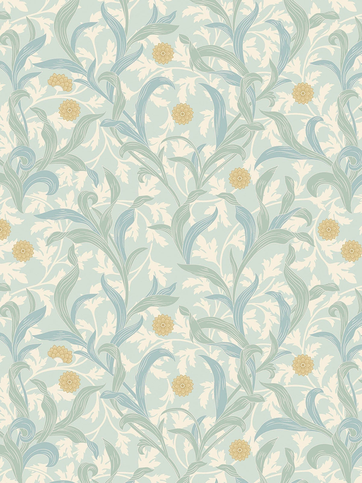 Hoopla Walls Stone Floral Print Trail A4 Wallpaper Sample