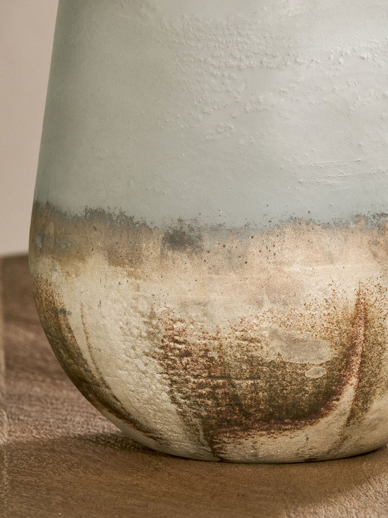 Nkuku Smoke Ngolo glass vase 28cm, imported from the UK