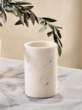 Nkuku White Duru marble wine cooler, imported from the UK