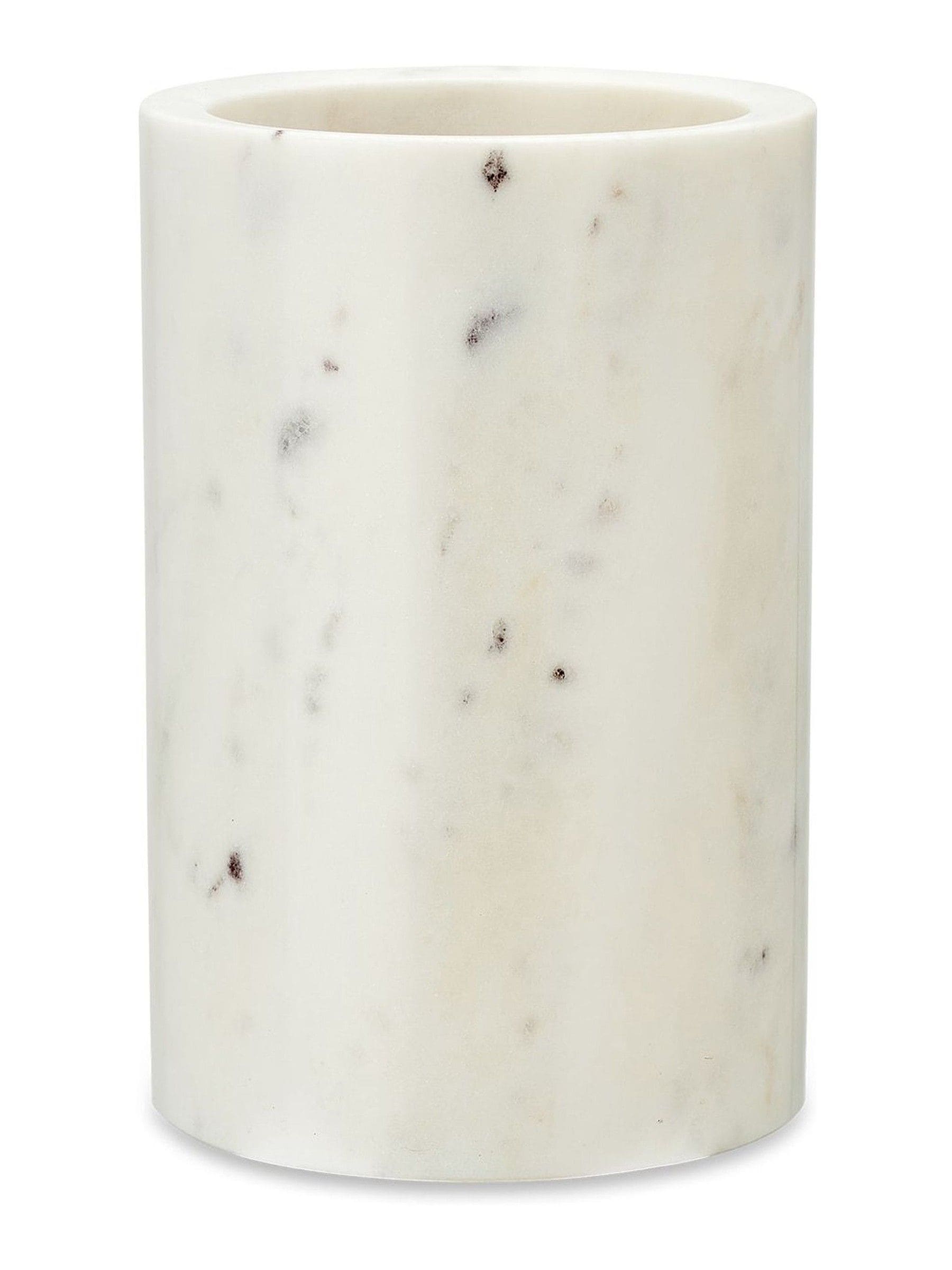 Nkuku White Duru marble wine cooler, imported from the UK