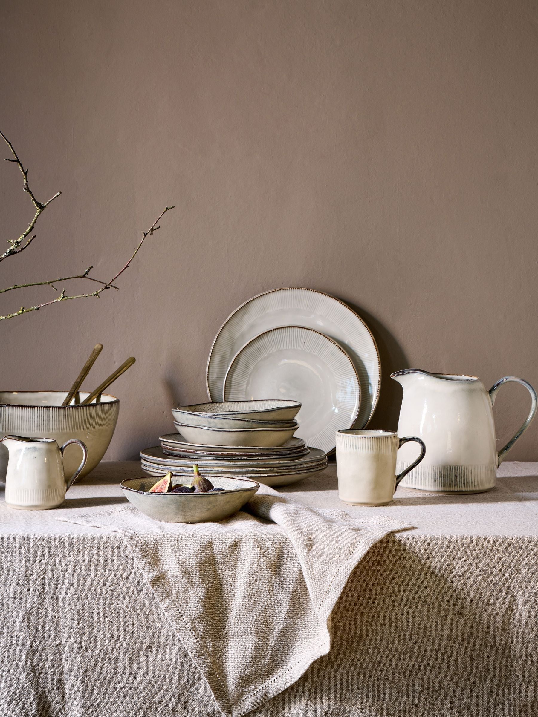 Nkuku cream Malia stoneware jug, UK version