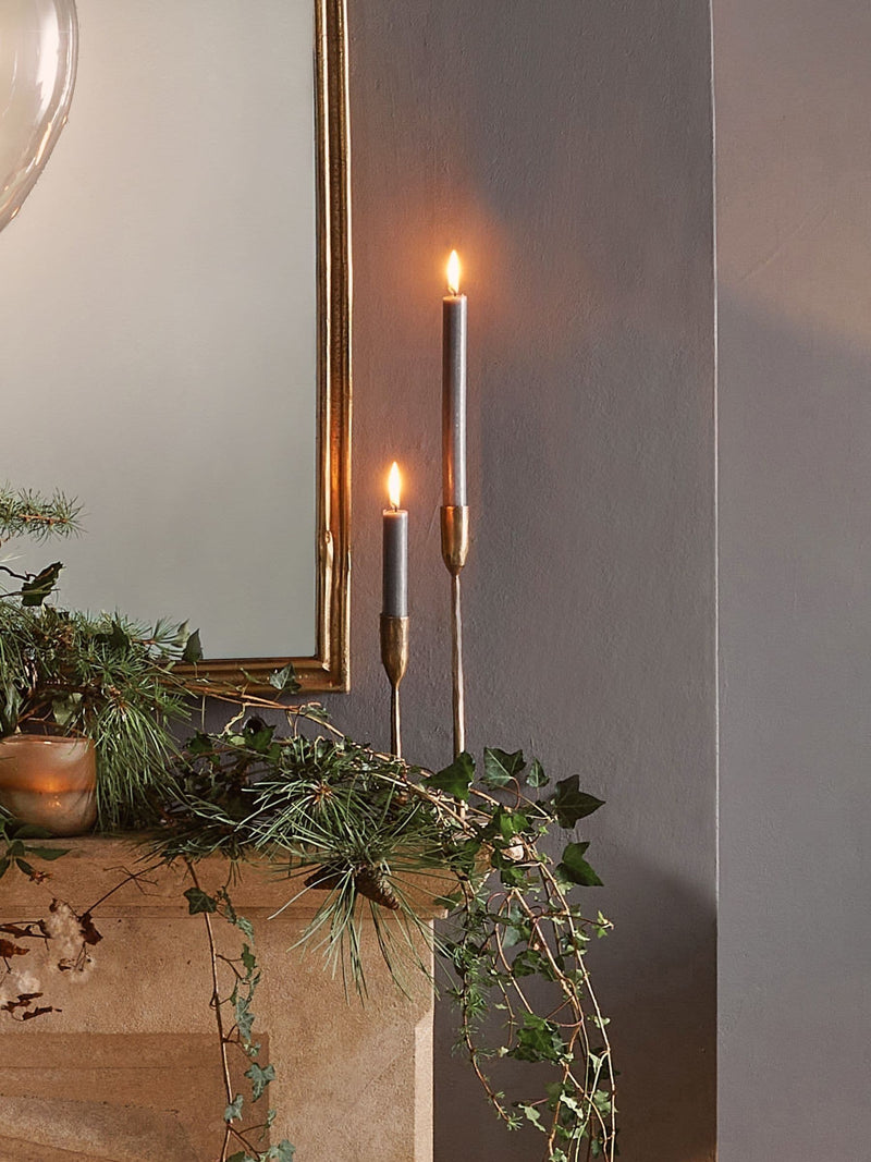 Nkuku Brass Mbata Large Candlestick, imported from the UK