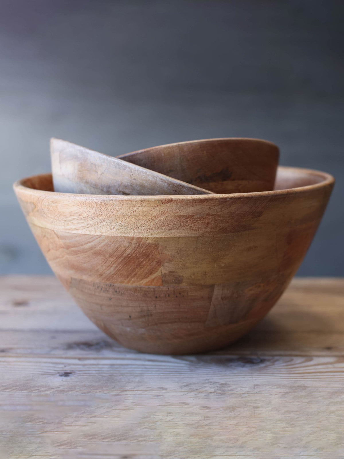 Nkuku Natural Indus wooden bowl solid mango wood - British product
