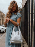 Pure Luxuries London Metallic Silver Colette Handbag
