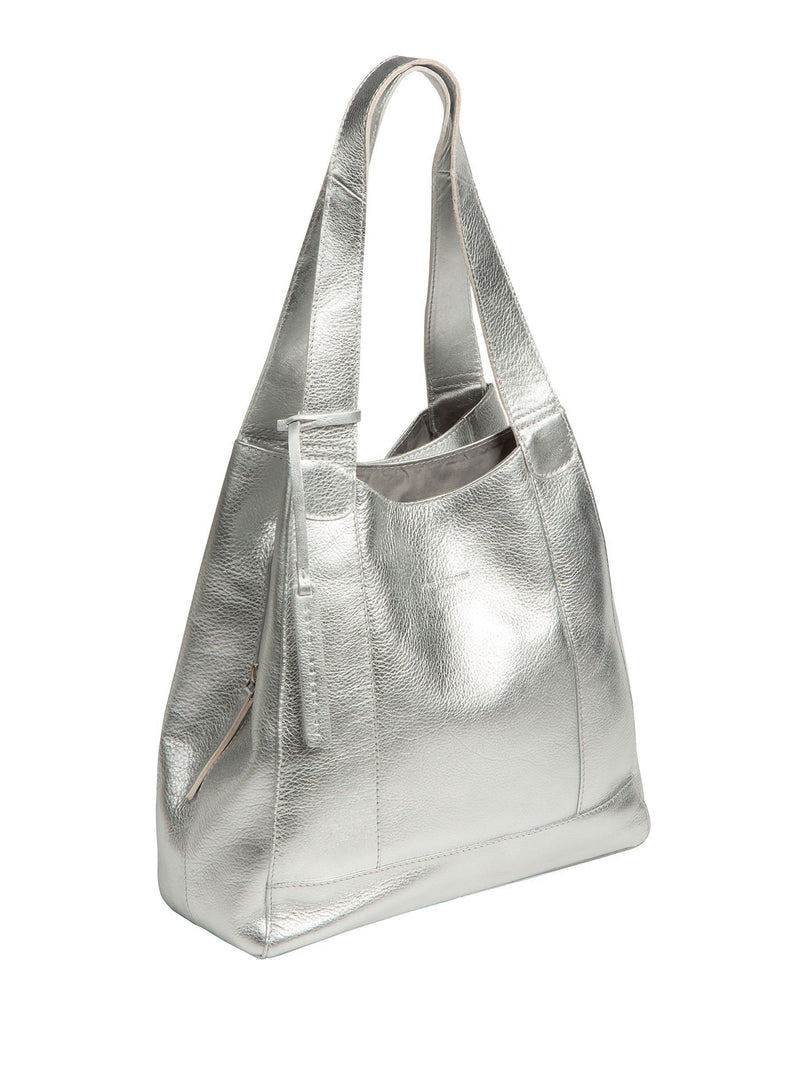 Pure Luxuries London Metallic Silver Colette Handbag