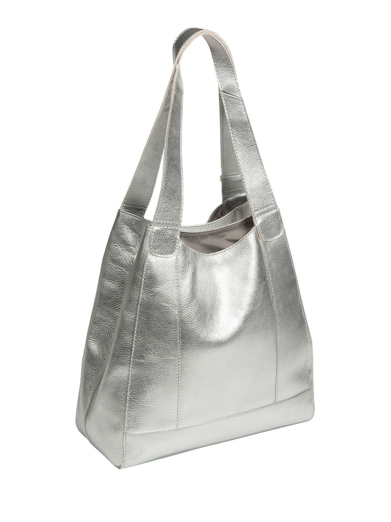 Pure Luxuries London Metallic Silver Colette Handbag