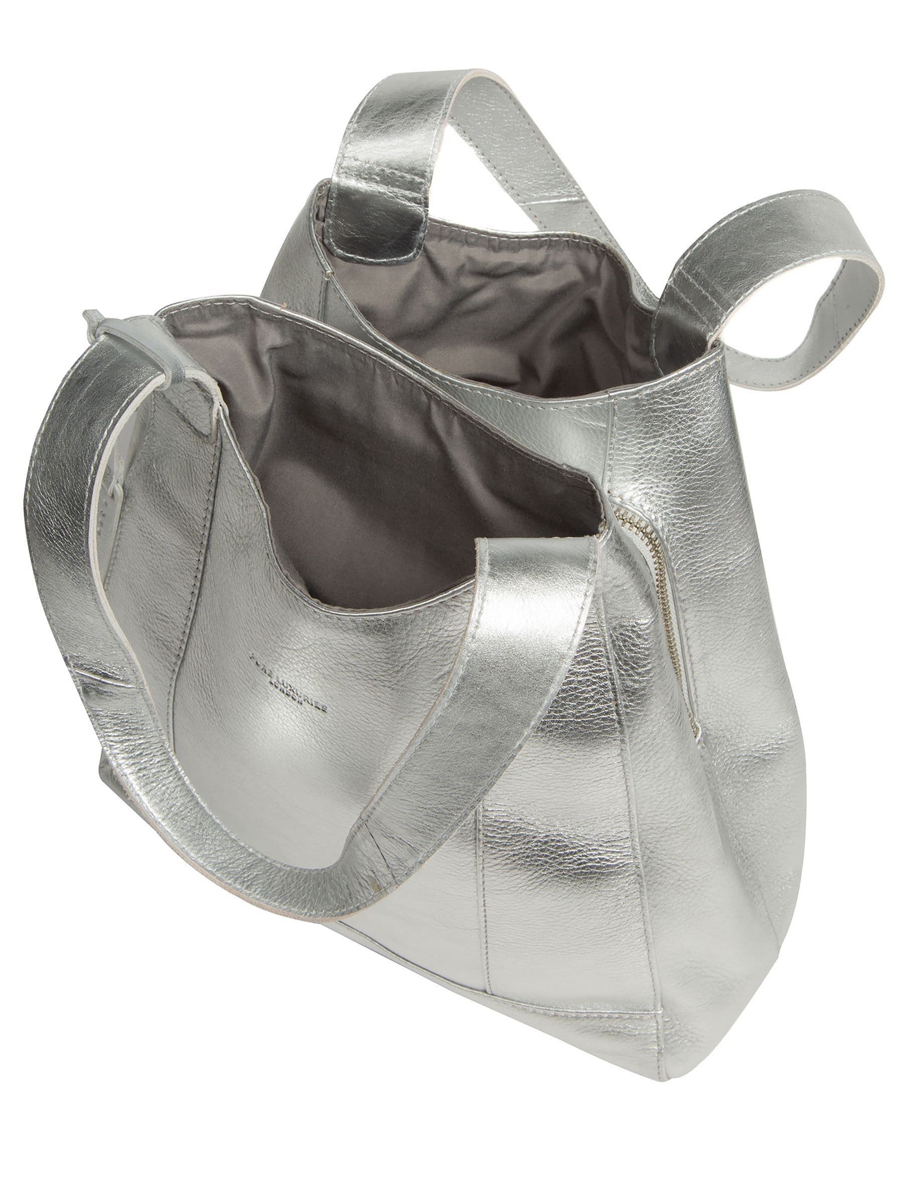 Pure Luxuries London Metallic Silver Colette Handbag