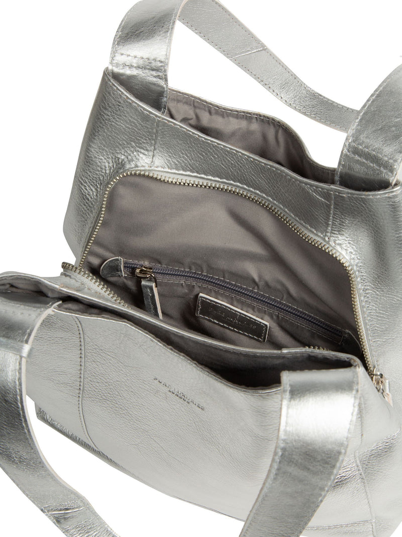 Pure Luxuries London Metallic Silver Colette Handbag