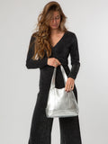 Pure Luxuries London Metallic Silver Colette Handbag