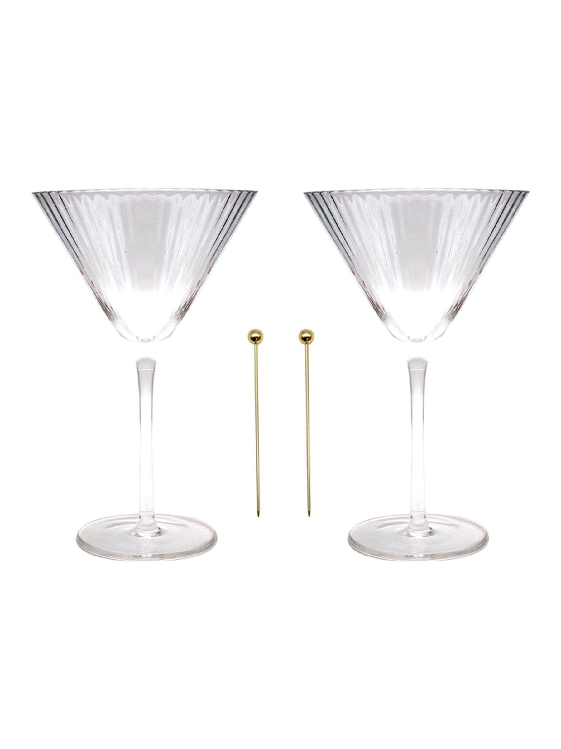 Portico Designs Martini Set ribbed 300ml, imported from the UK