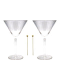 Portico Designs Martini Set ribbed 300ml, imported from the UK