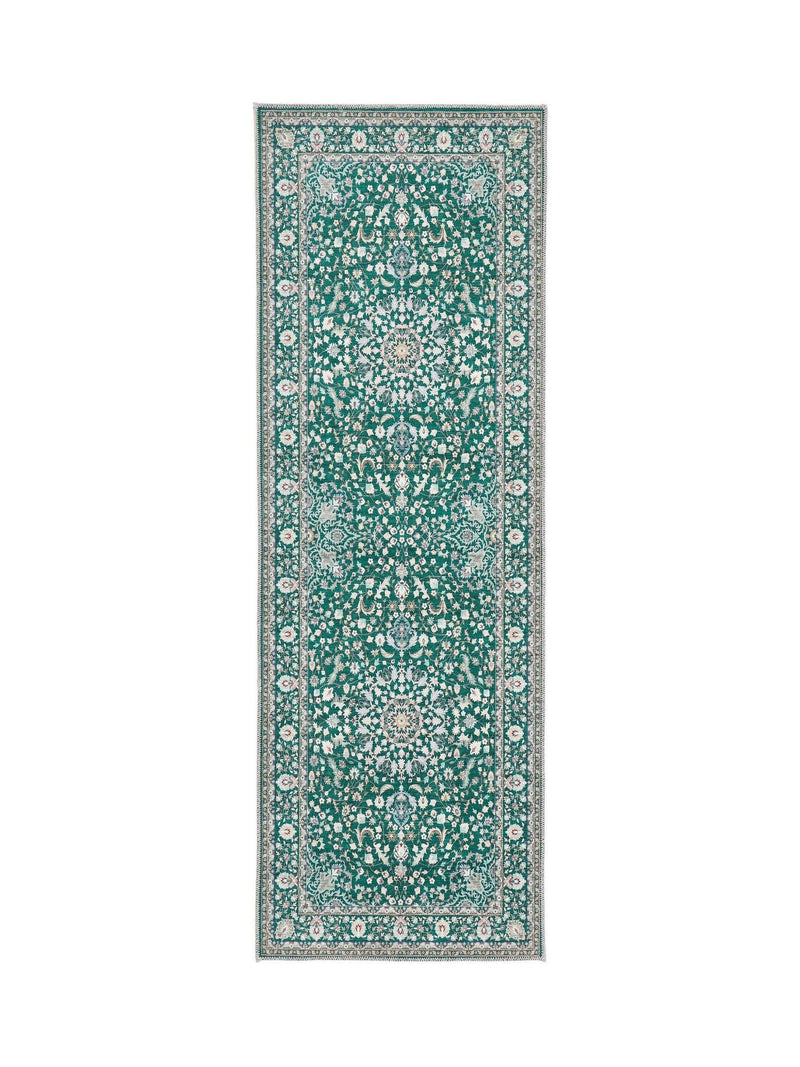 Origin washable runner rug emerald 200cm, imported from the UK
