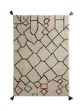 Origin Rugs white Berber wool rug with chain design (British brand)
