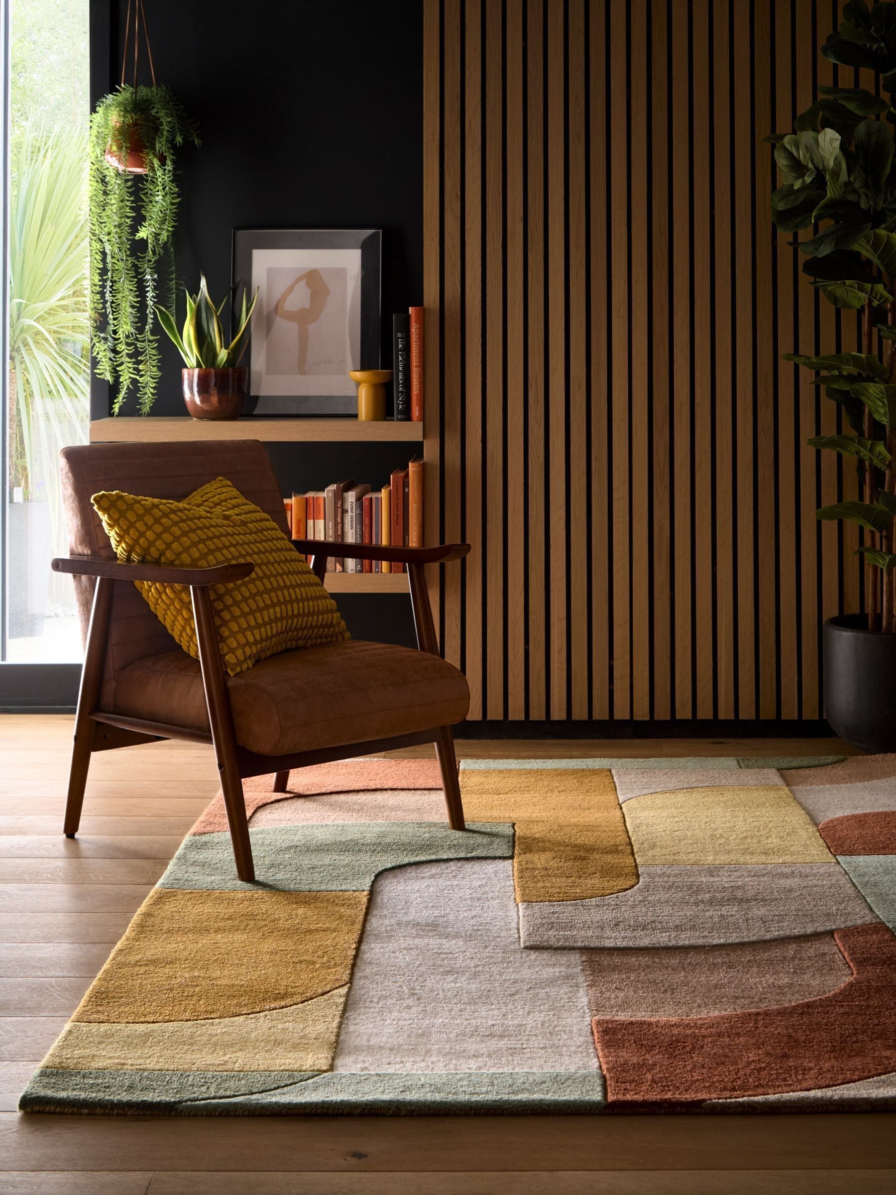 Origin Rugs Tan Retro Deco Wool Rug