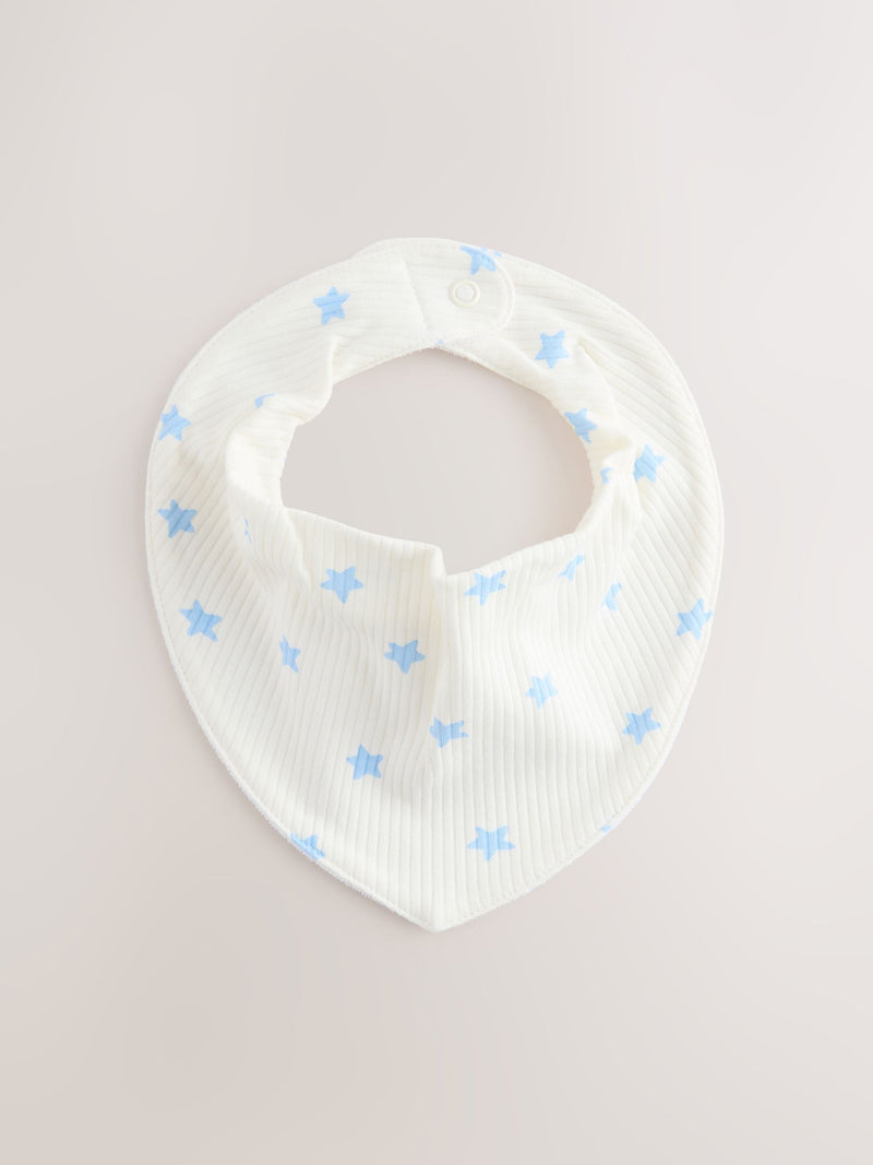 Baby dribble bibs 5 pack blue and green (British brand)