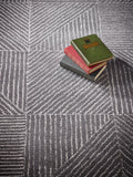 Origin Rugs charcoal geometric wool rug, imported from the UK