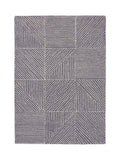 Origin Rugs charcoal geometric wool rug, imported from the UK