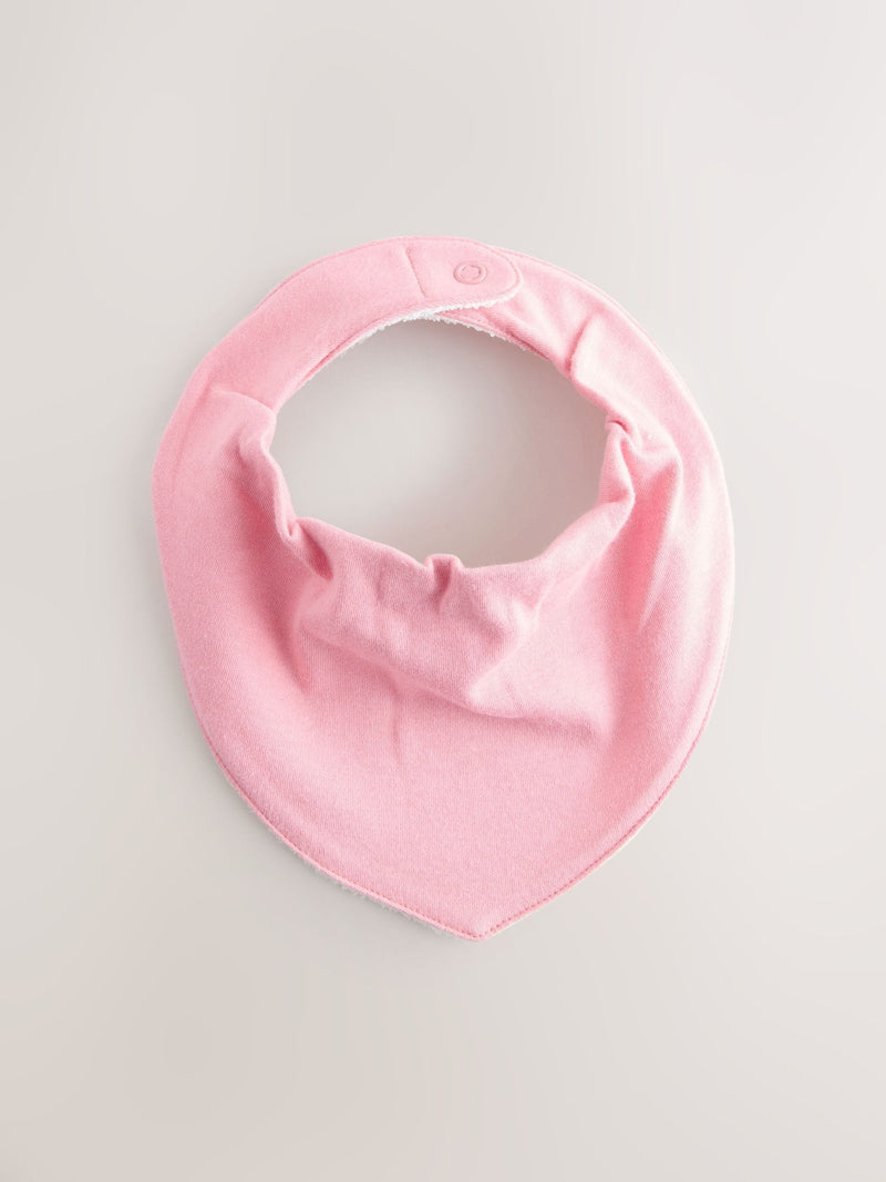 Pink baby dribble bibs 5 pack (British brand)