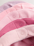 Pink baby dribble bibs 5 pack (British brand)