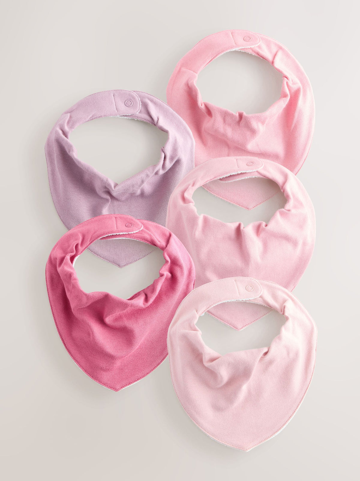 Pink baby dribble bibs 5 pack (British brand)