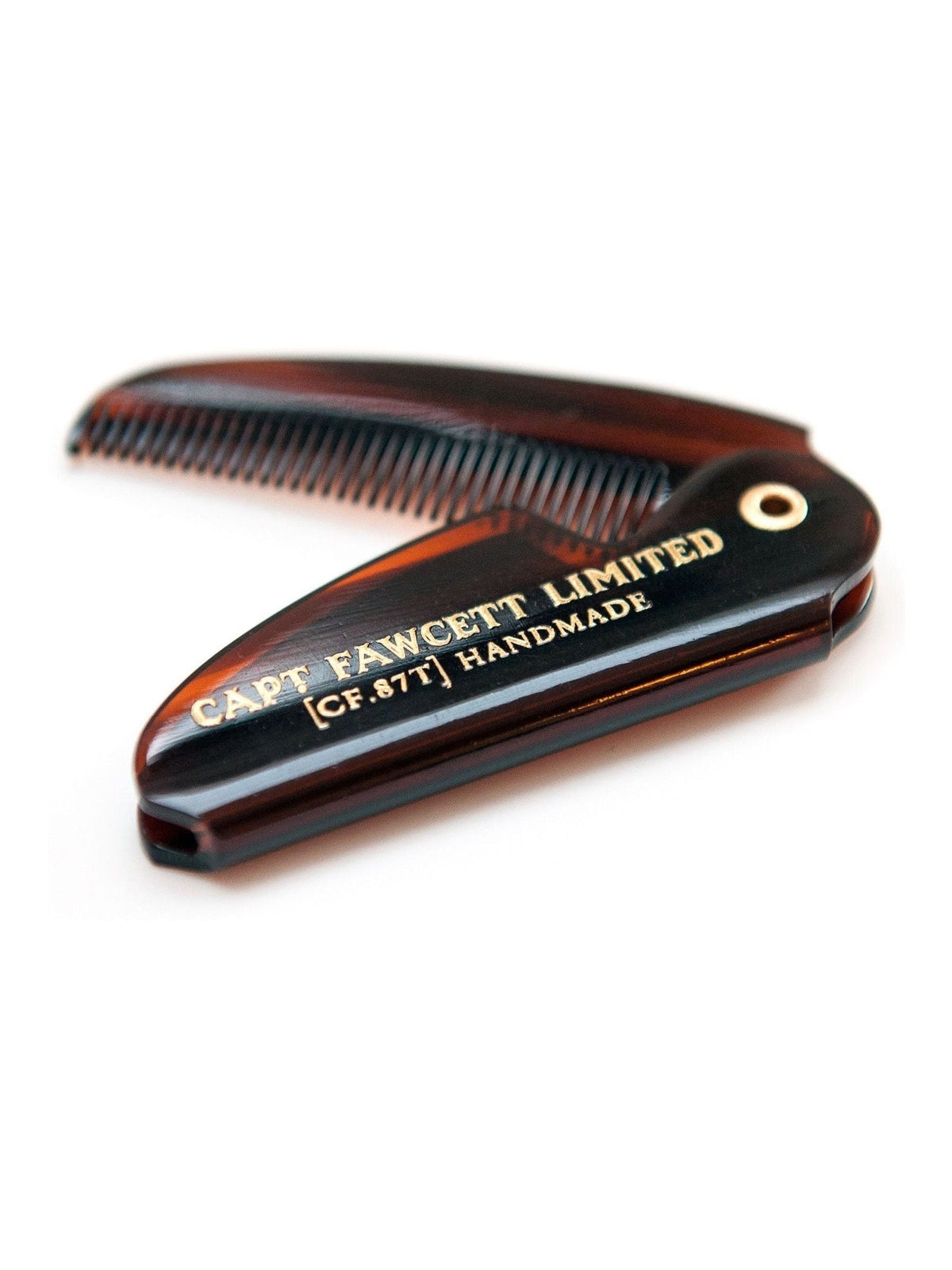Captain Fawcett folding pocket moustache comb - British product