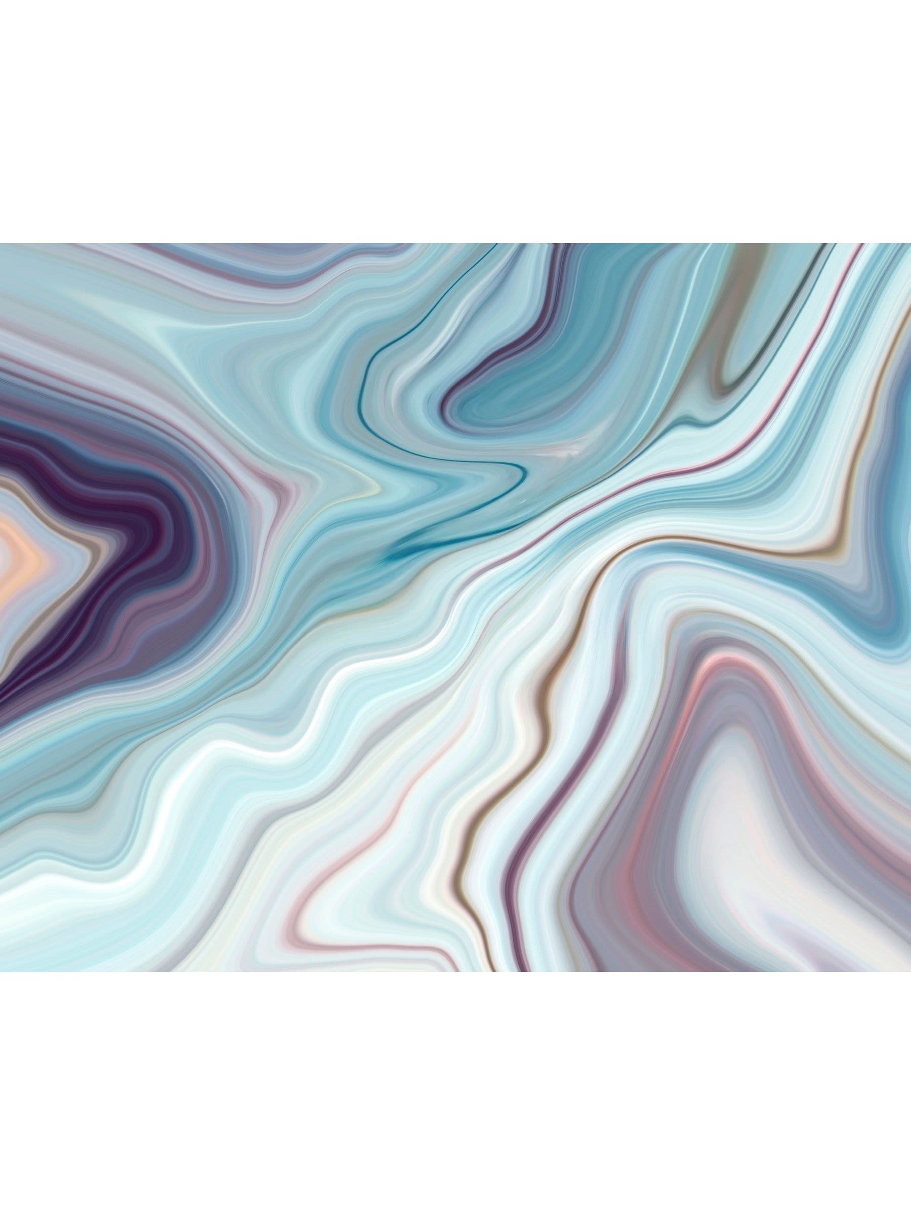 Origin Murals soft teal marbled ink non-woven A3 sample - British product