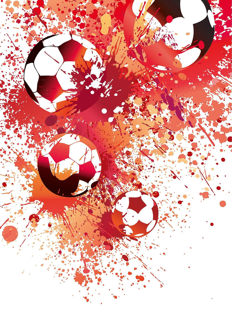 Origin Murals Red Football Splash wallpaper sample - British product