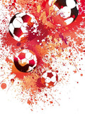 Origin Murals Red Football Splash wallpaper sample - British product