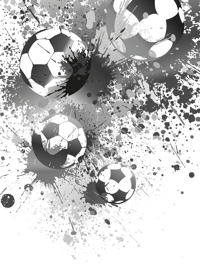 Origin Murals Football Splash grey mural sample A3 (British brand)
