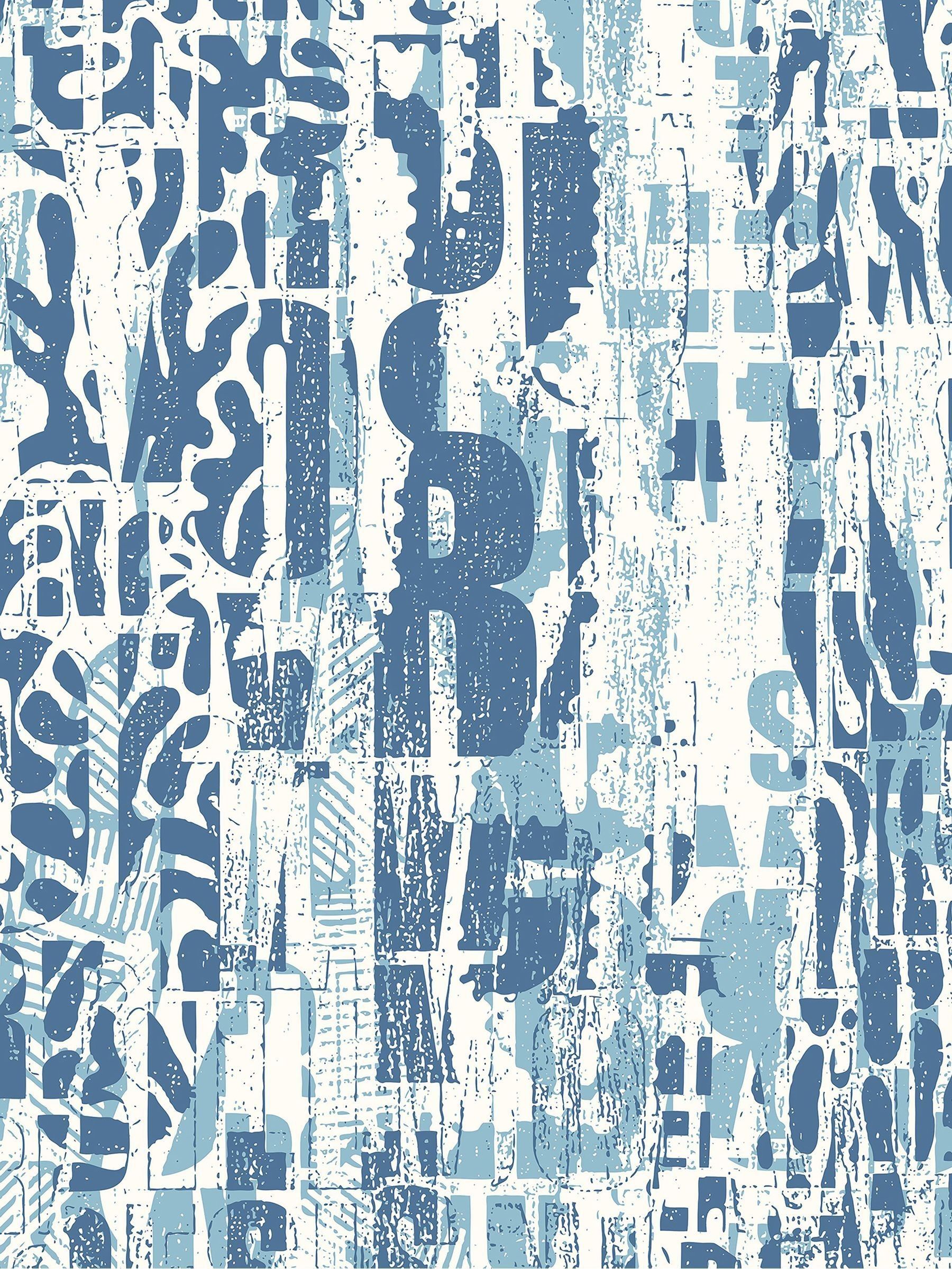 Origin Murals mural sample Denim Blue A3, UK version