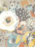 Origin Murals grey abstract floral mural sample A3 - British product