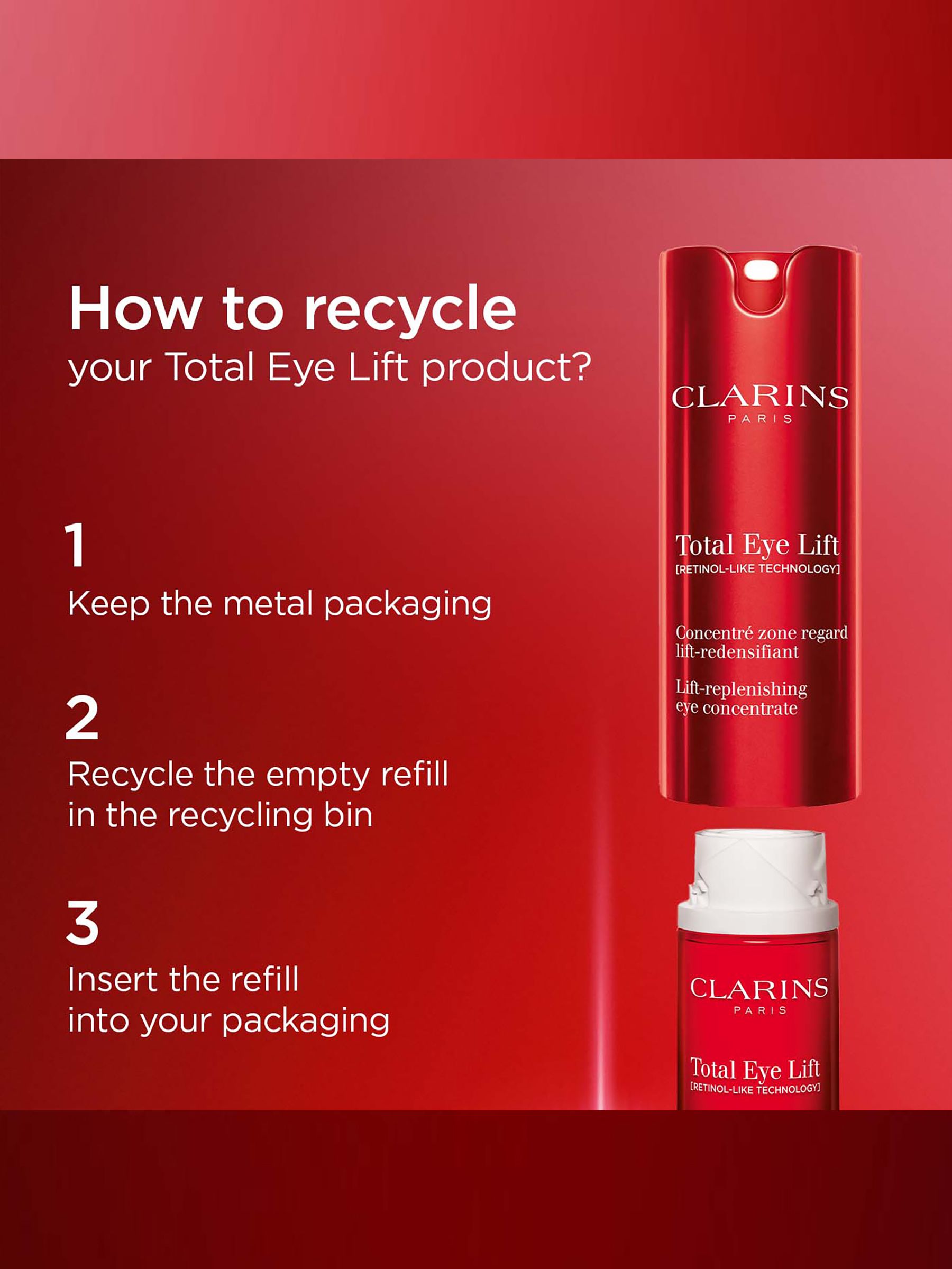 Clarins Total Eye Lift Cream 15ml - British product