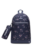 Abercrombie & Fitch navy floral backpack with pencil case (British brand)